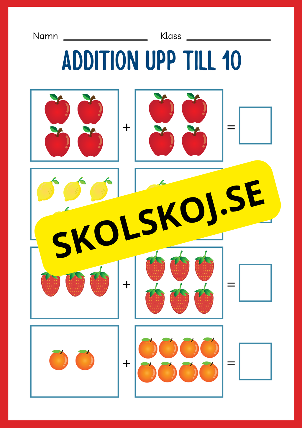Stort paket - Addition 0 - 20