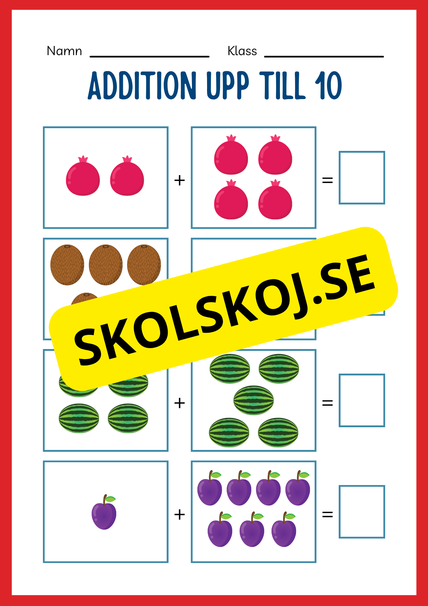 Stort paket - Addition 0 - 20