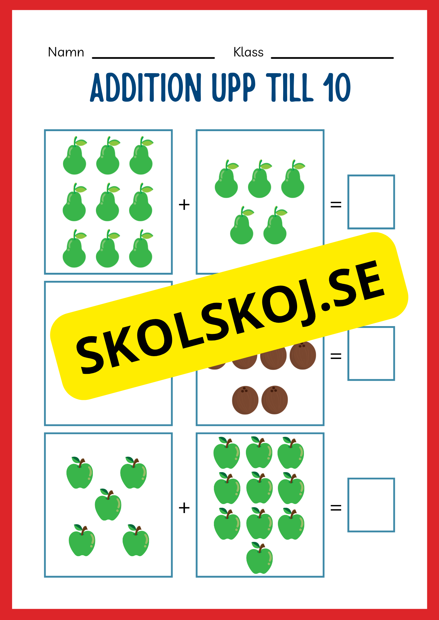 Stort paket - Addition 0 - 20