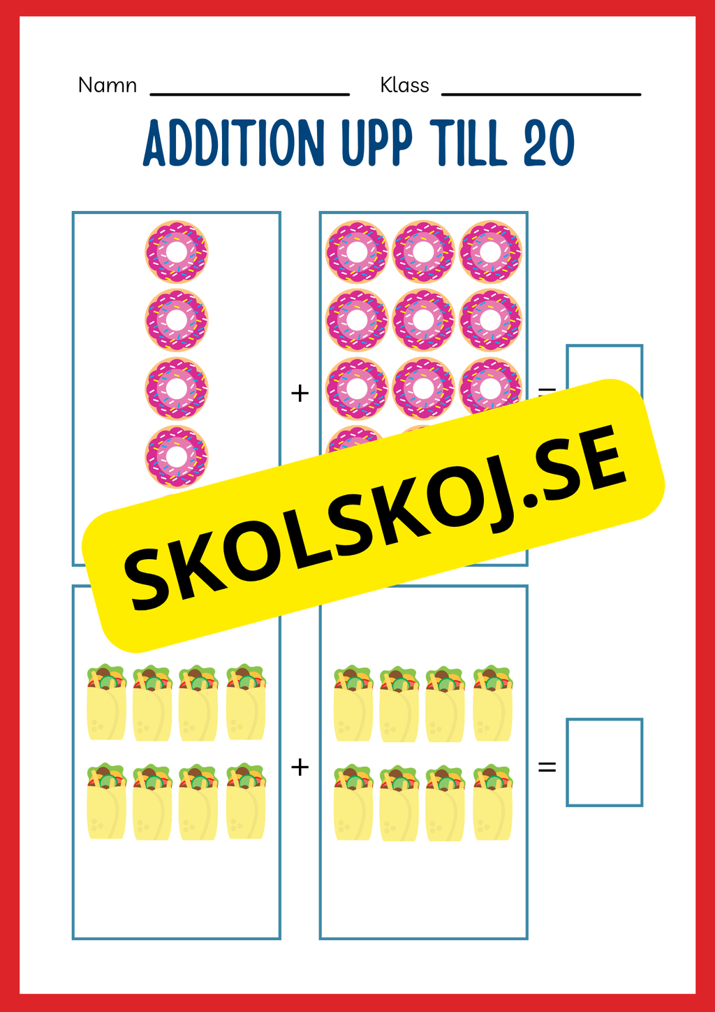 Stort paket - Addition 0 - 20