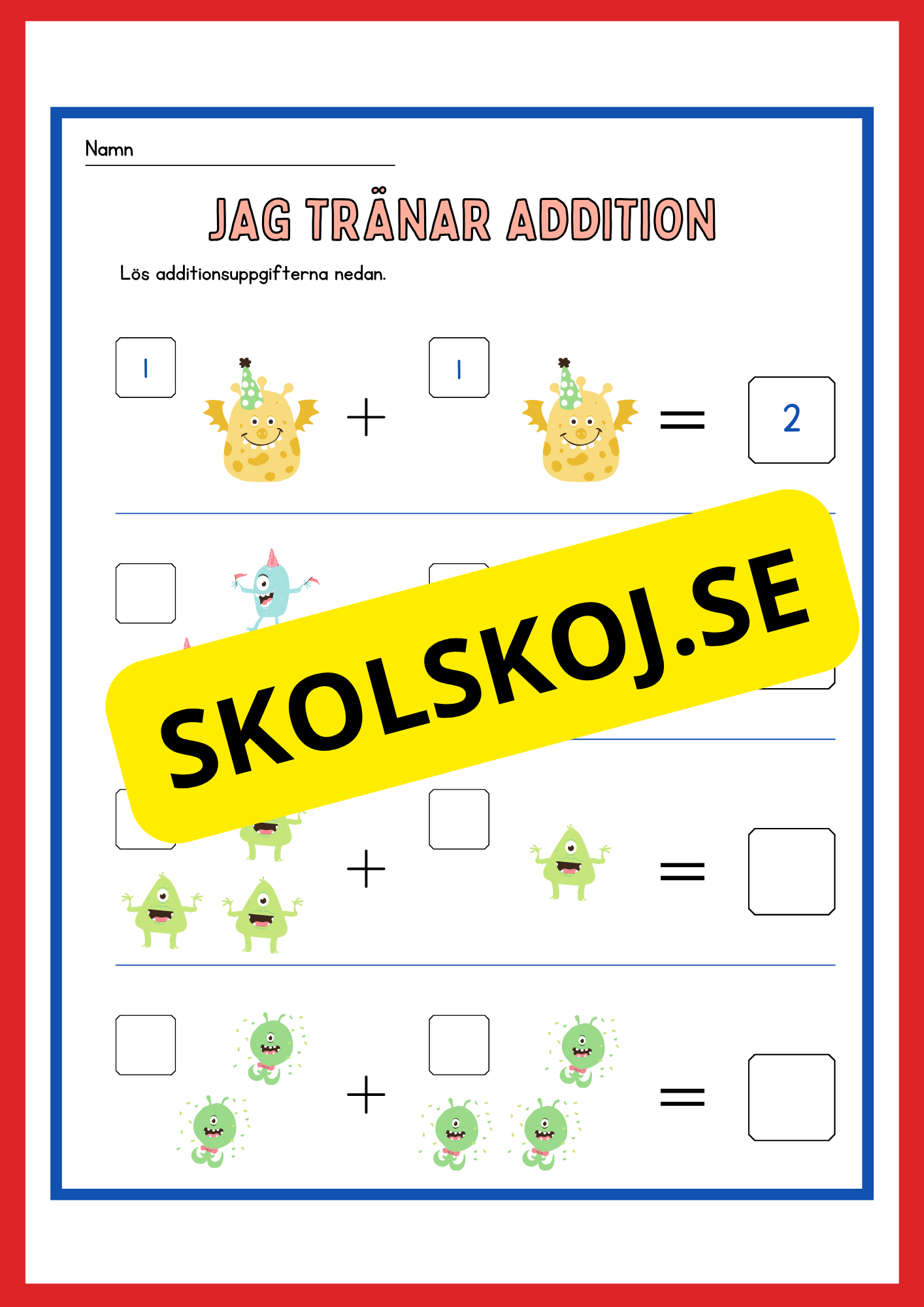 Stort paket - Addition 0 - 20
