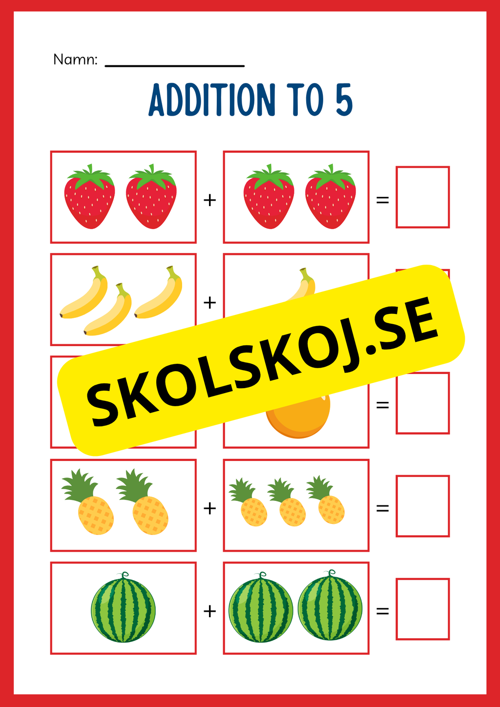 Stort paket - Addition 0 - 20