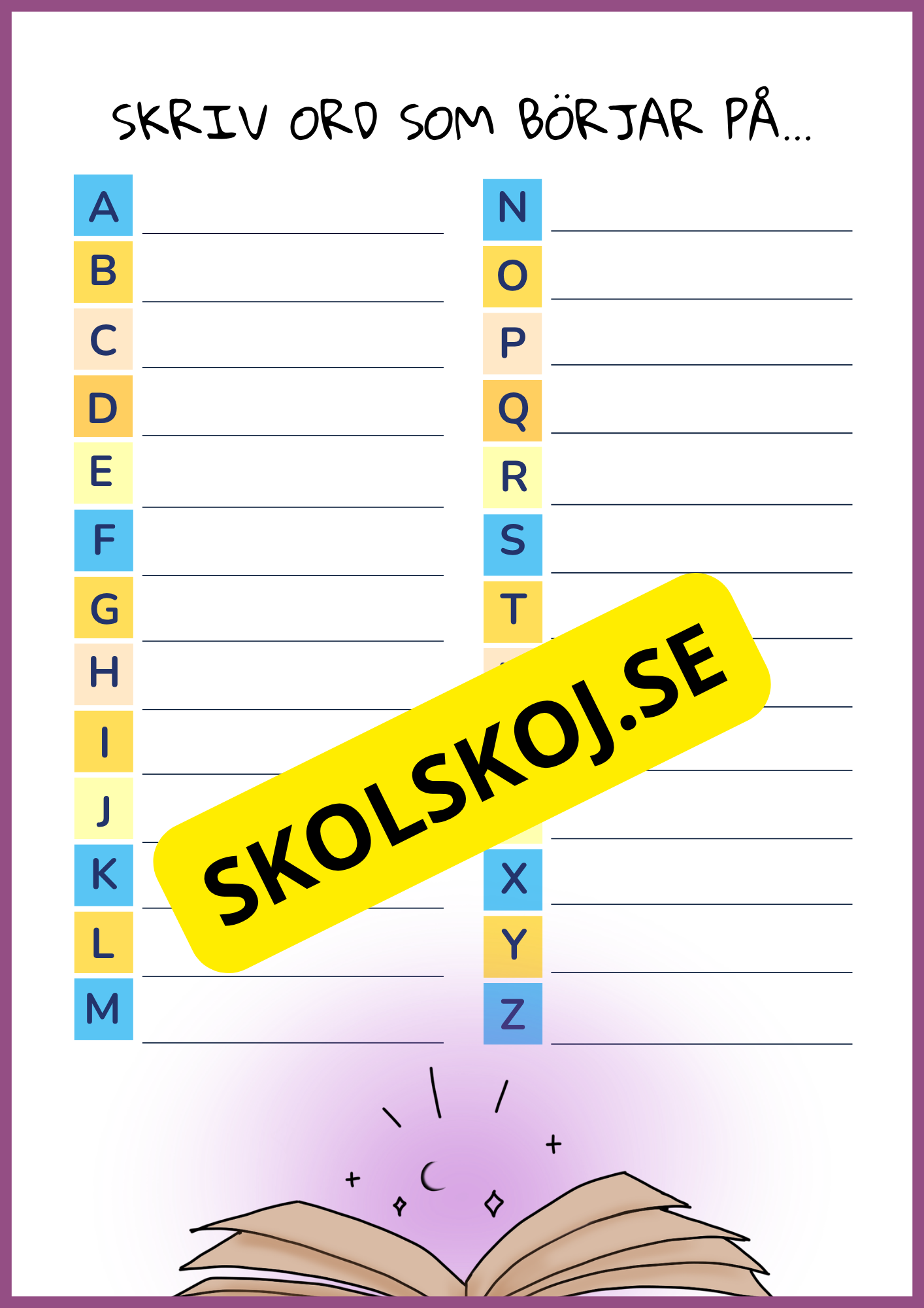 Stort paket - Skolstart (65 sidor)