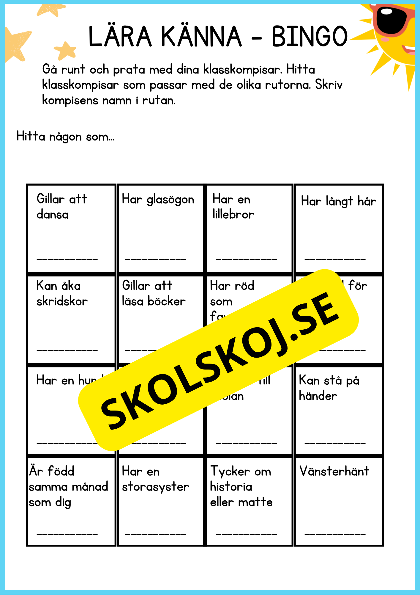 Stort paket - Skolstart (65 sidor)