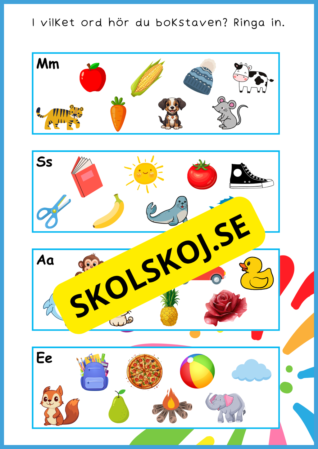Stort paket - Skolstart (65 sidor)