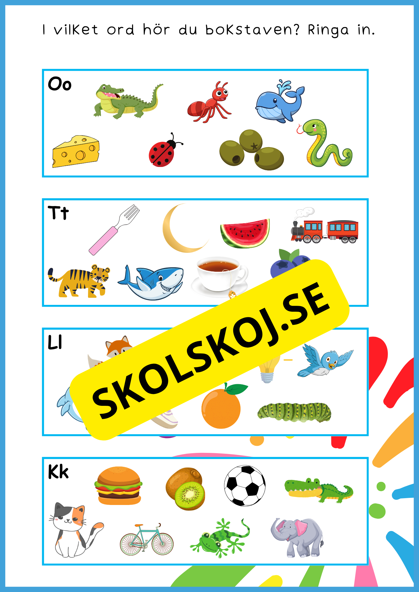 Stort paket - Skolstart (65 sidor)