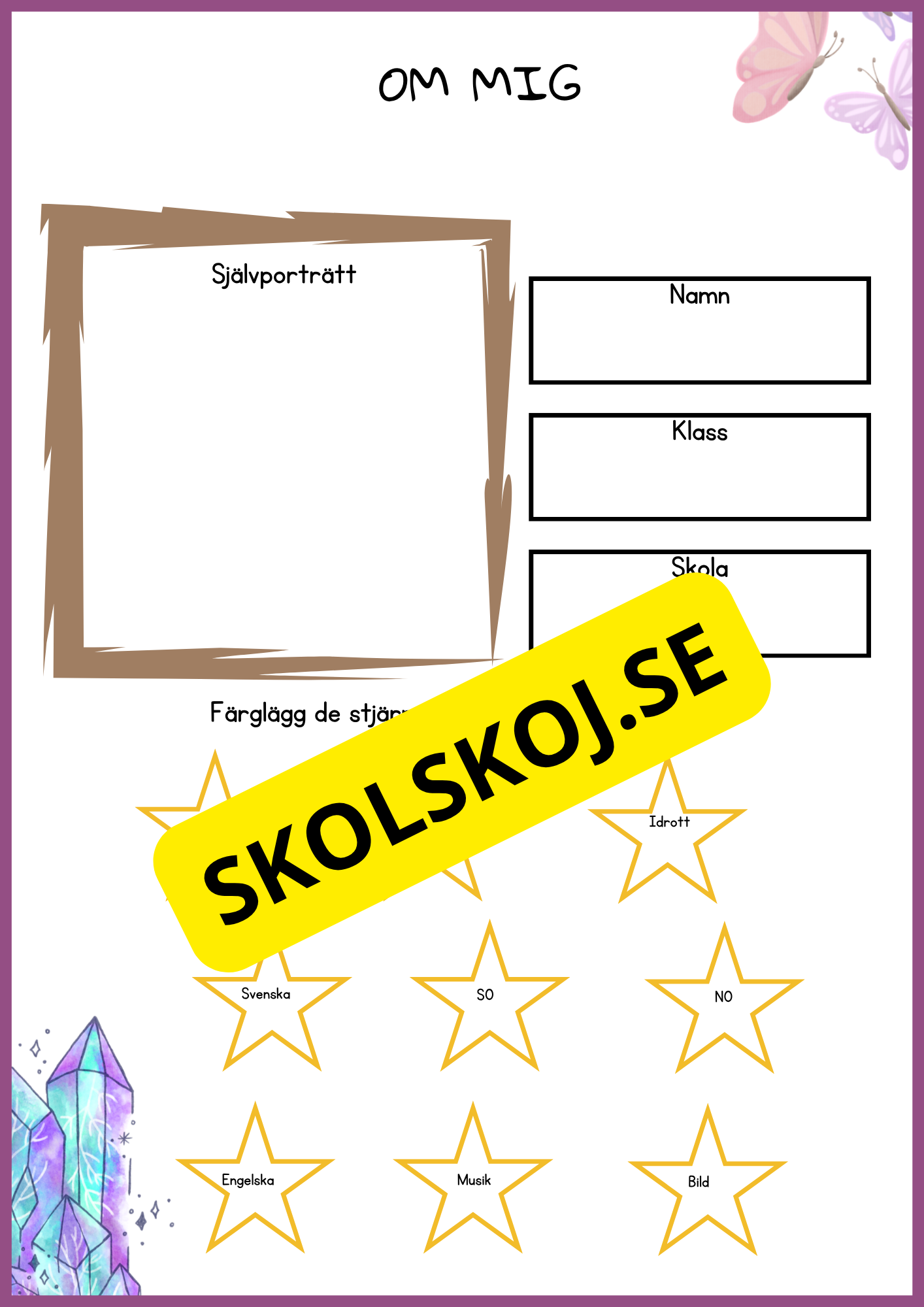 Stort paket - Skolstart (65 sidor)