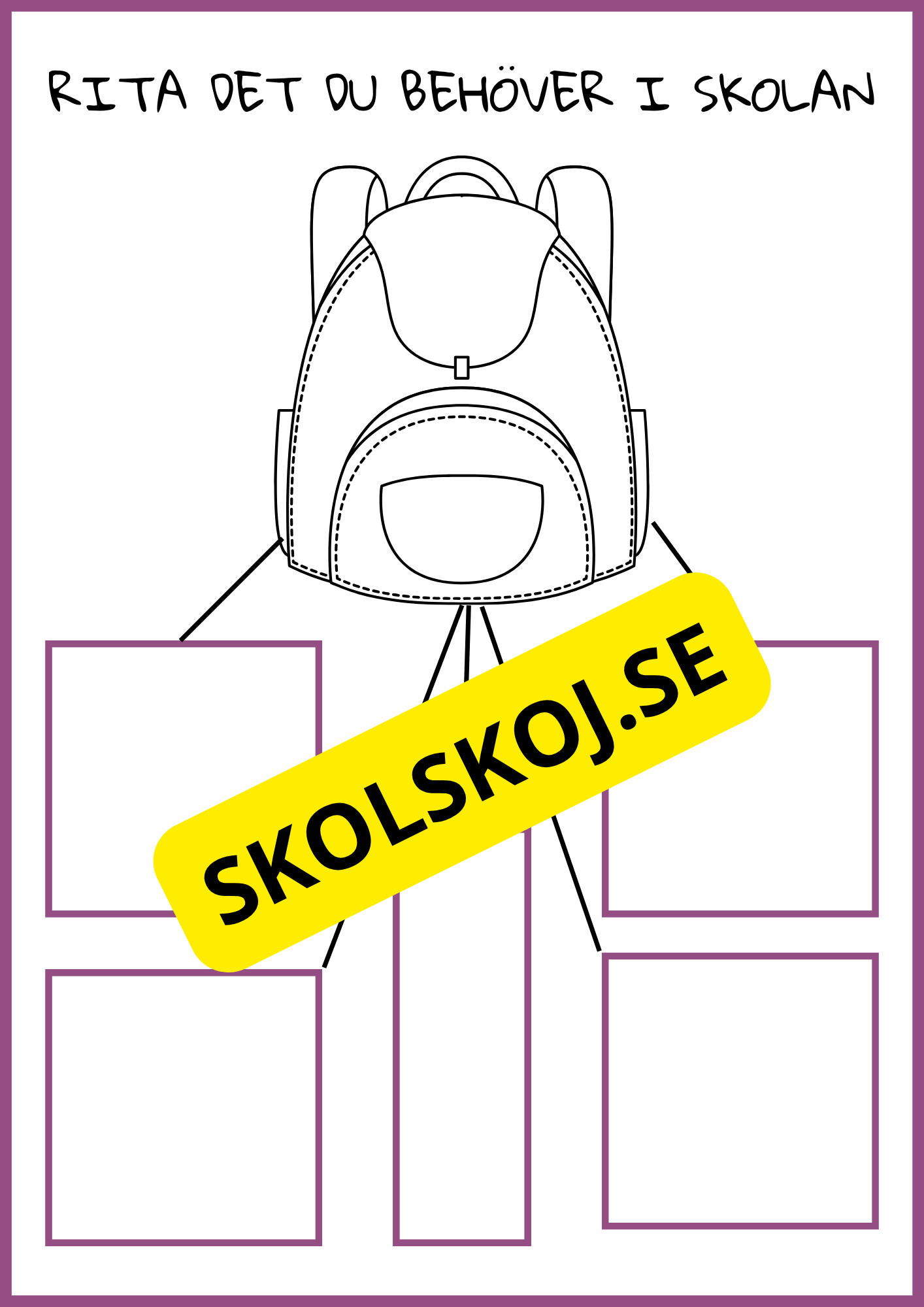 Stort paket - Skolstart (65 sidor)