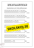Subtraktion 0 - 10 - Förskoleklass - Årskurs 1