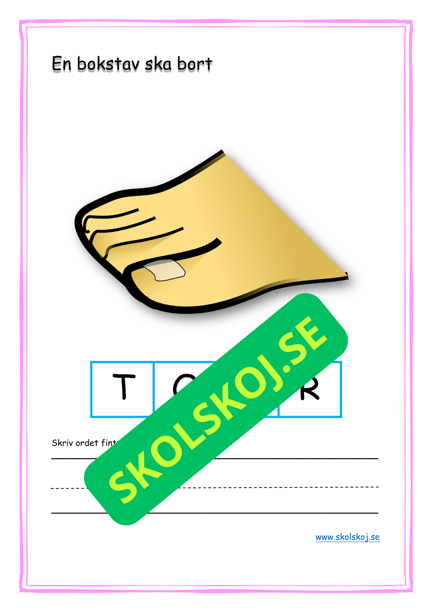 Svenska - En bokstav ska bort