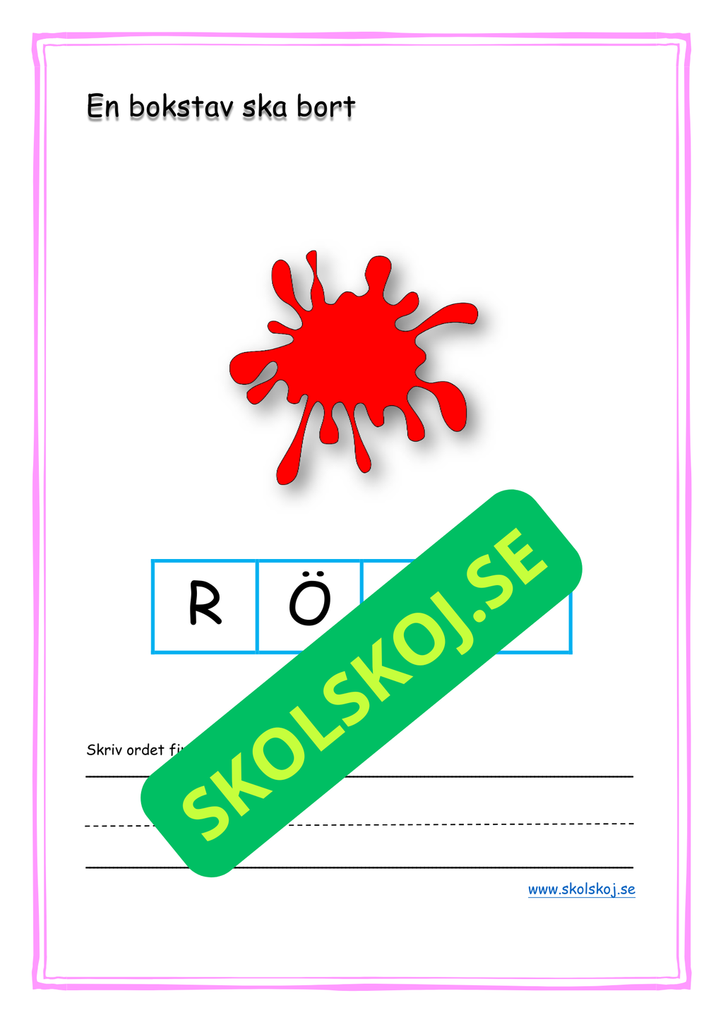 Svenska - En bokstav ska bort