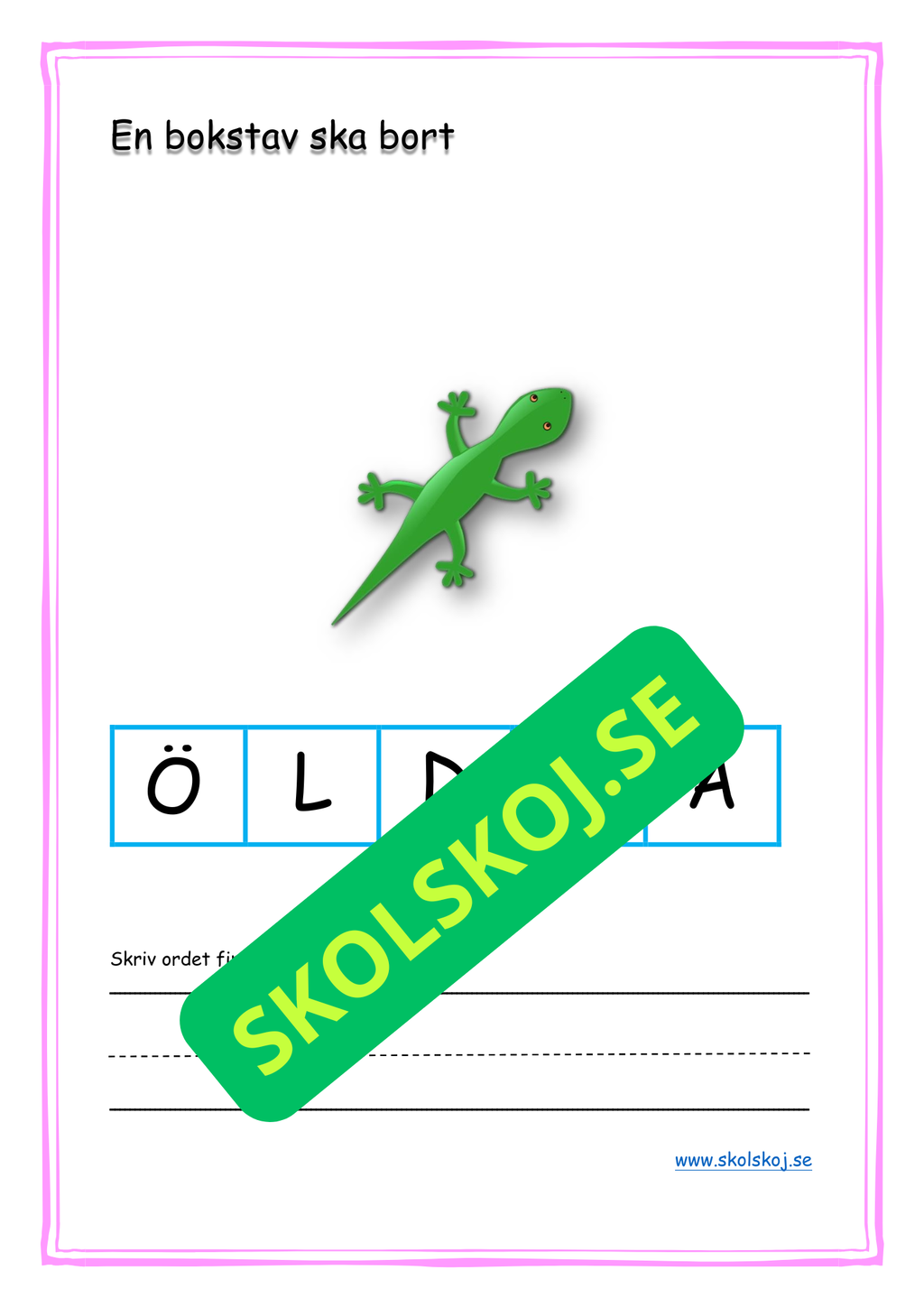 Svenska - En bokstav ska bort