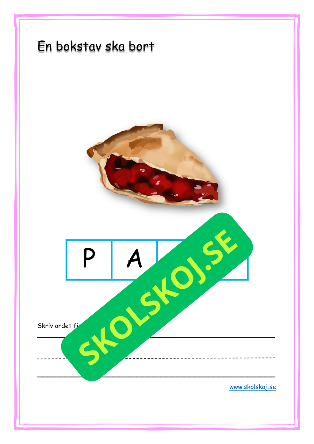 Svenska - En bokstav ska bort