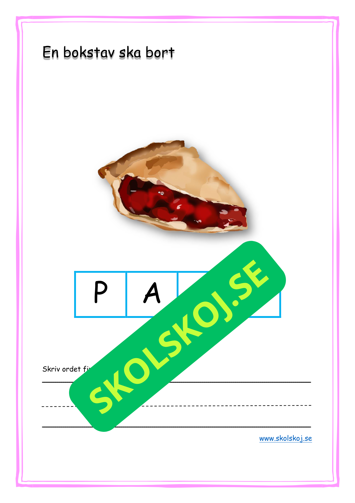 Svenska - En bokstav ska bort