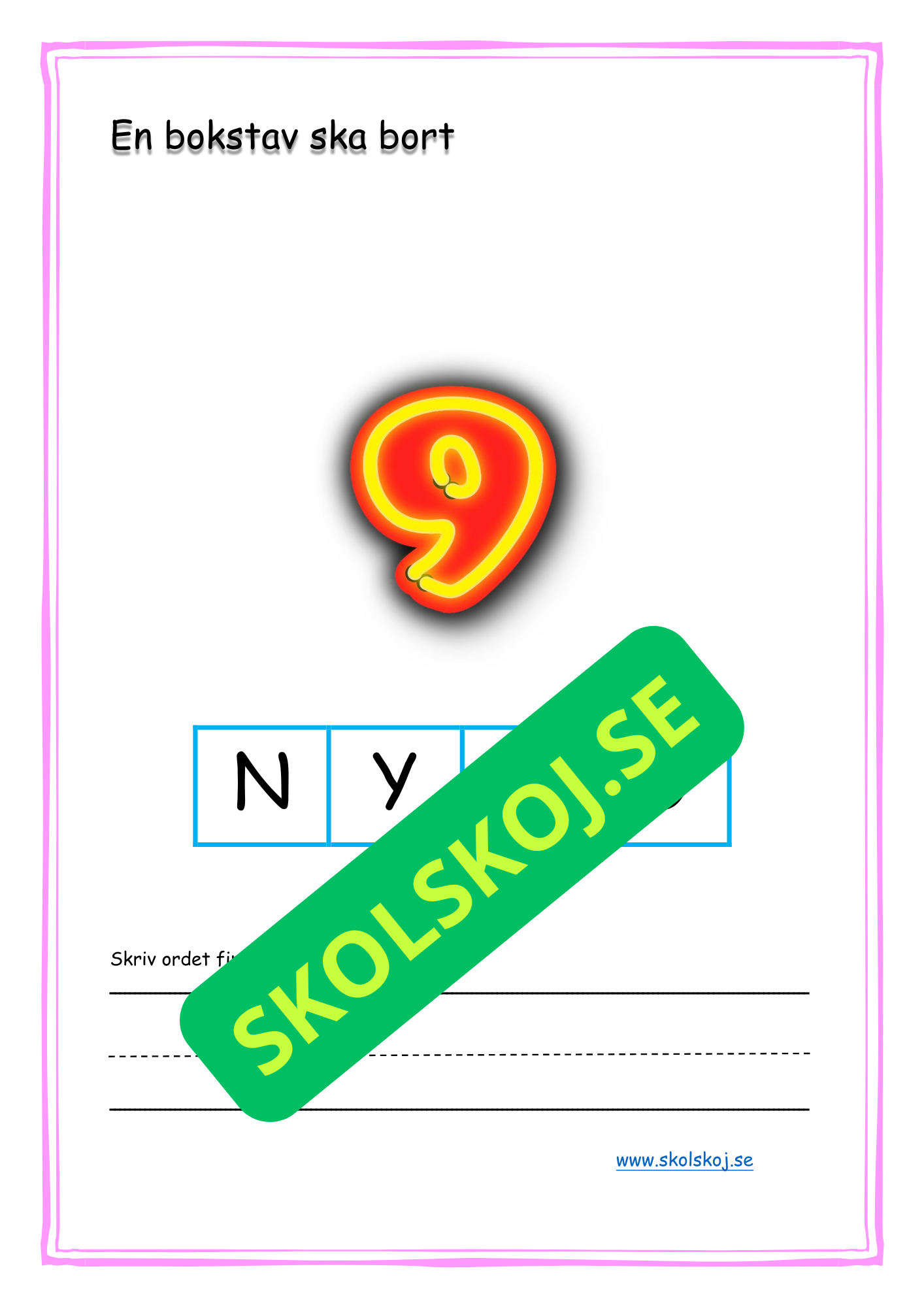 Svenska - En bokstav ska bort