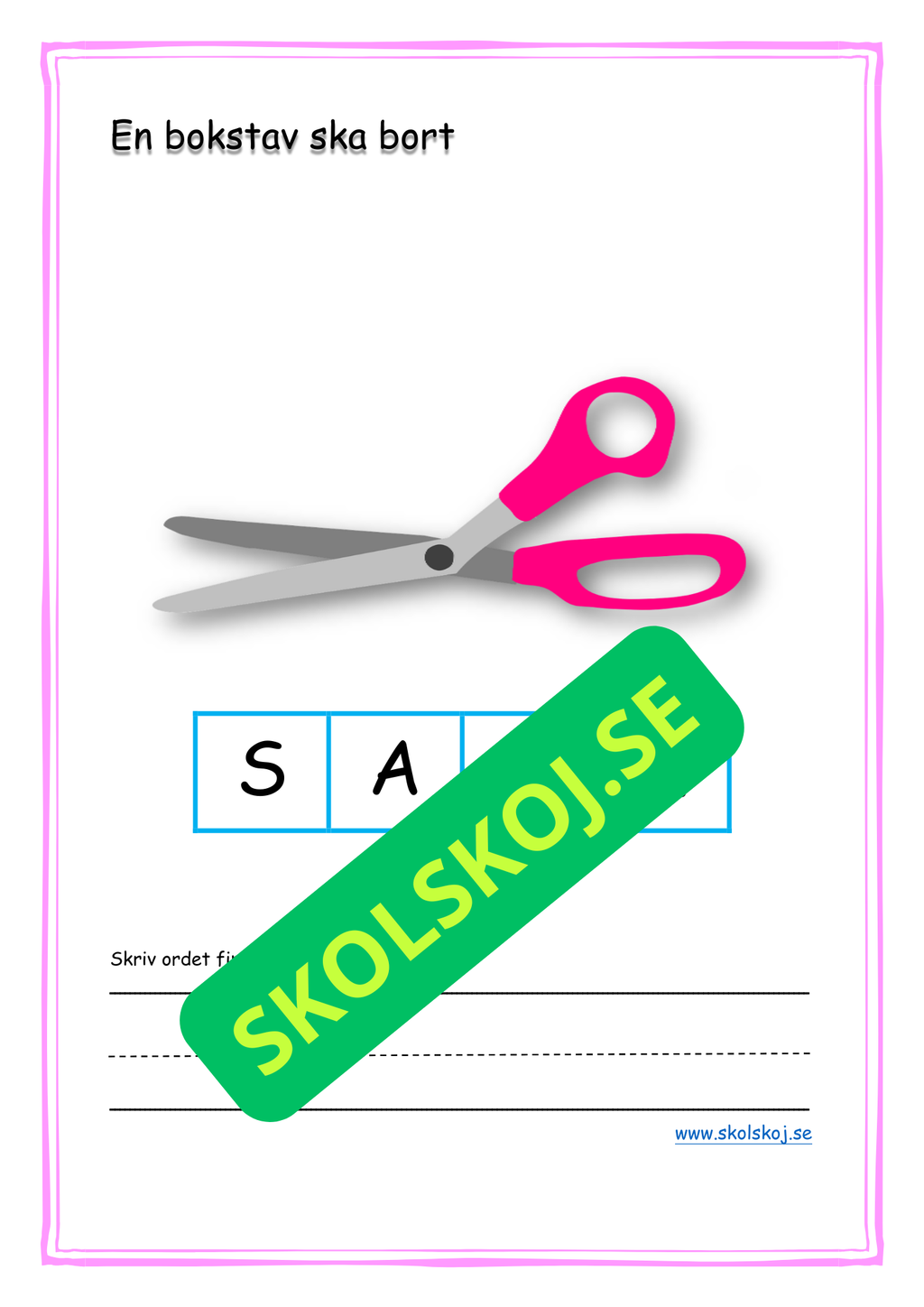 Svenska - En bokstav ska bort