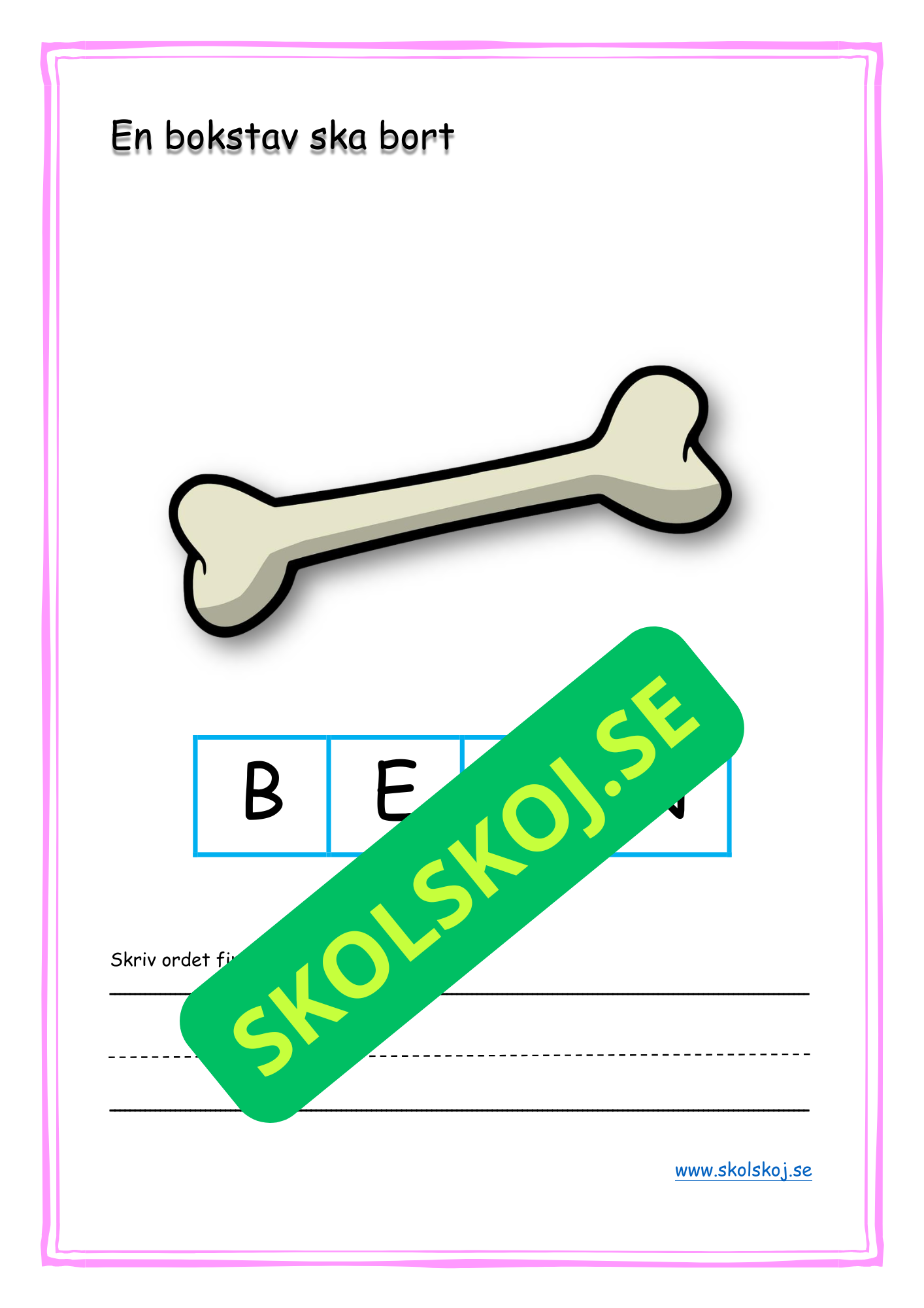 Svenska - En bokstav ska bort