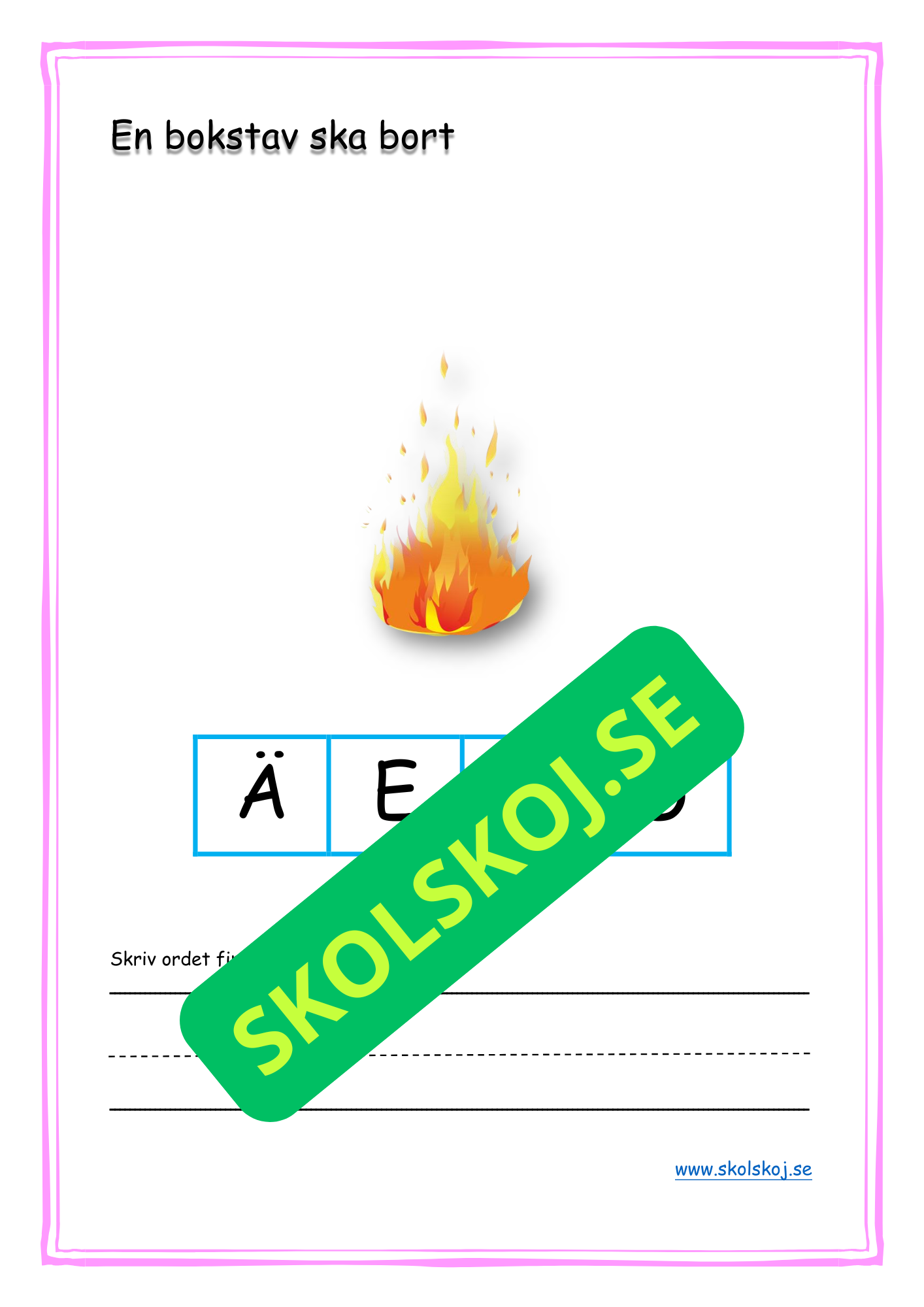 Svenska - En bokstav ska bort