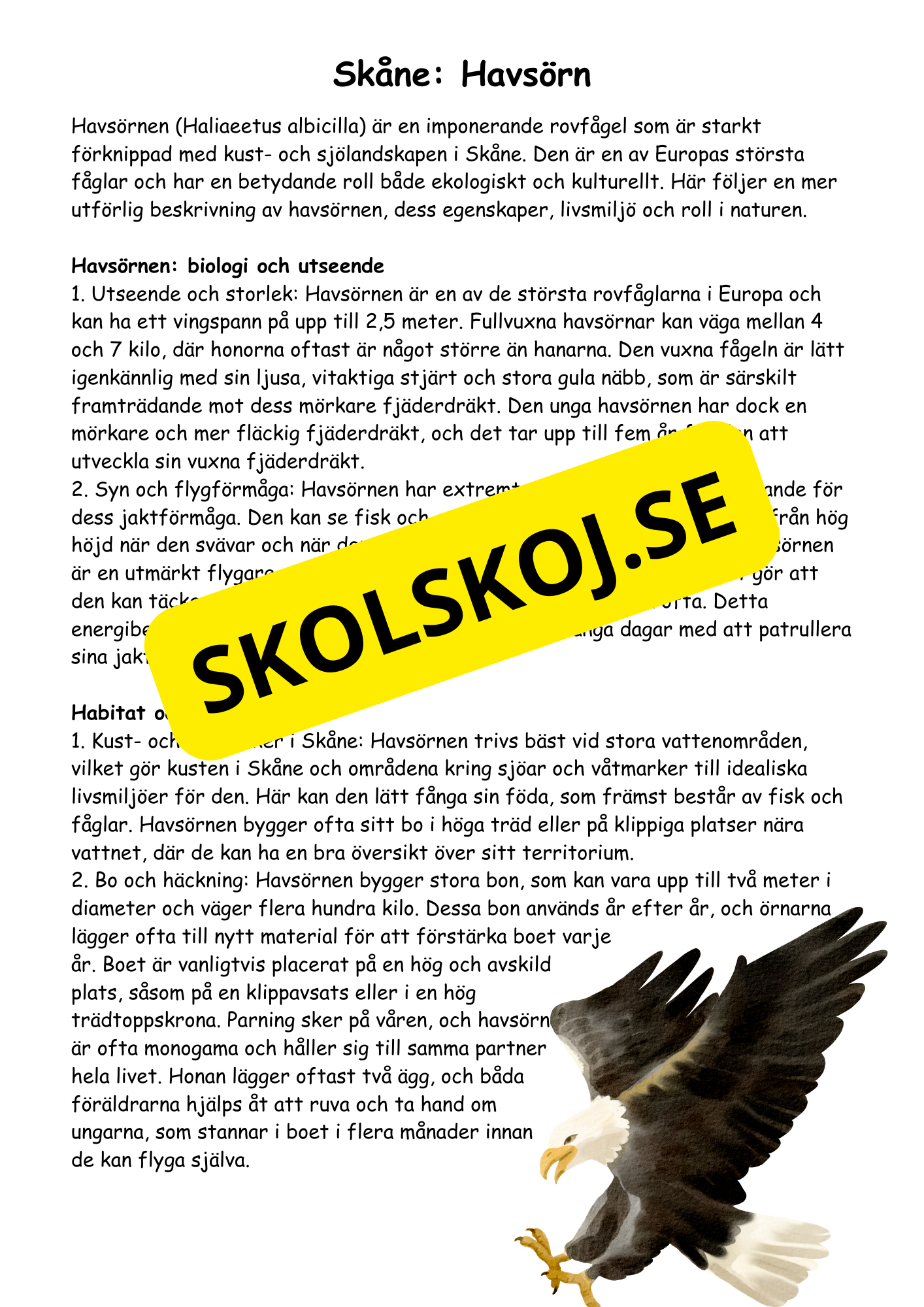 Sveriges landskapsdjur - Årskurs 4 - 6 - Biologi