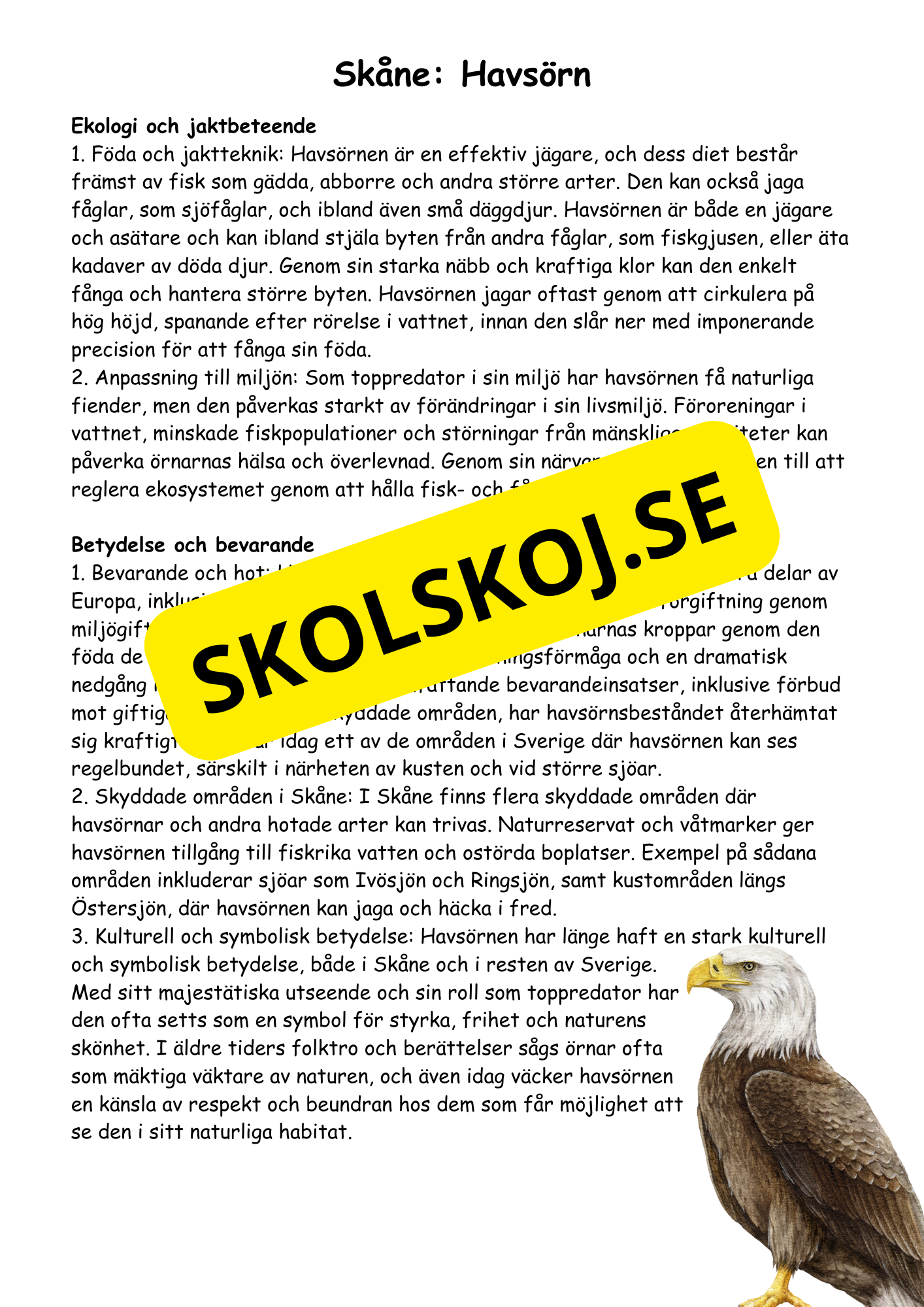 Sveriges landskapsdjur - Årskurs 4 - 6 - Biologi