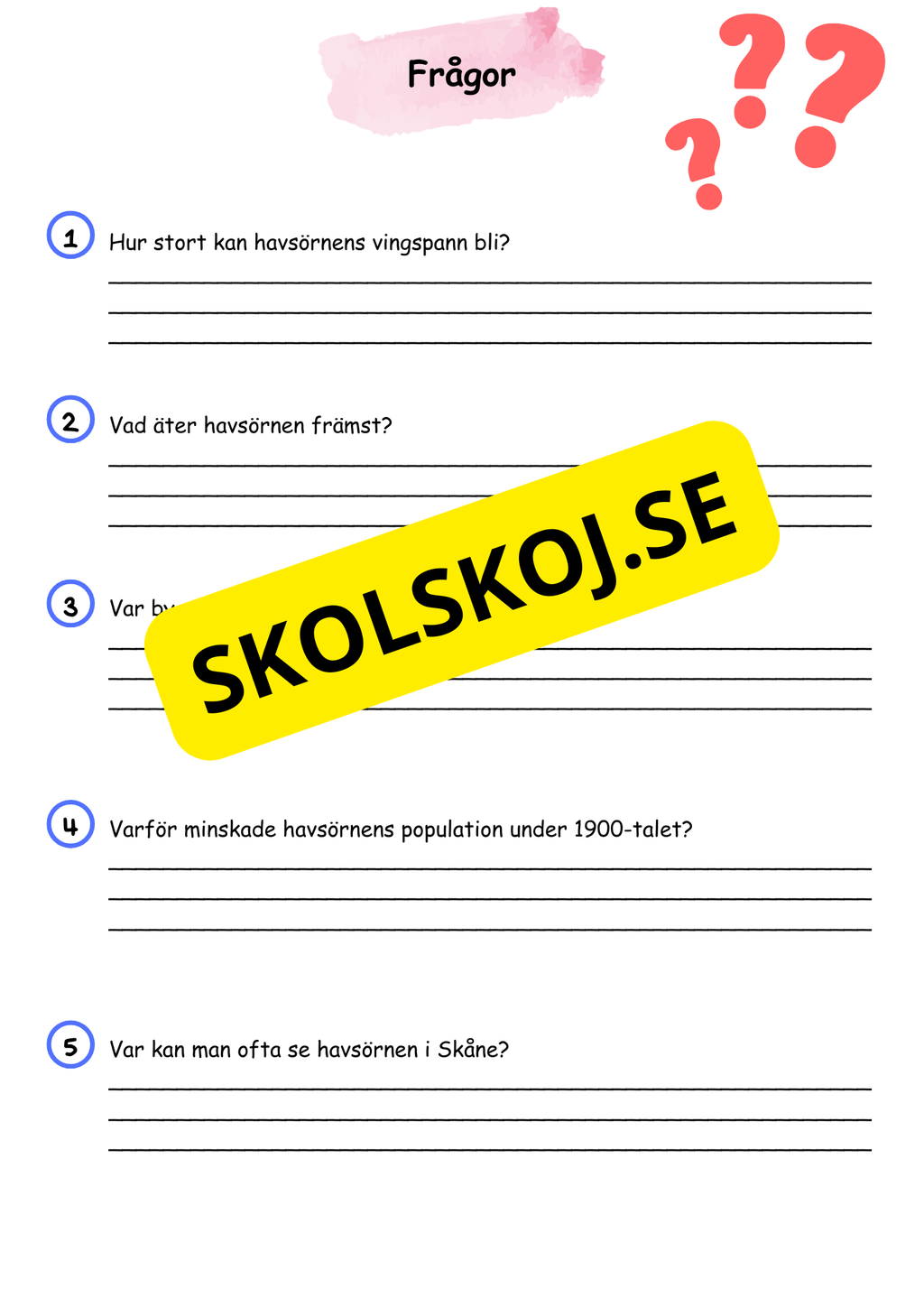 Sveriges landskapsdjur - Årskurs 4 - 6 - Biologi