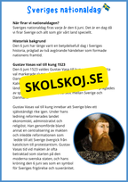 Sveriges nationaldag - Arbetshäfte
