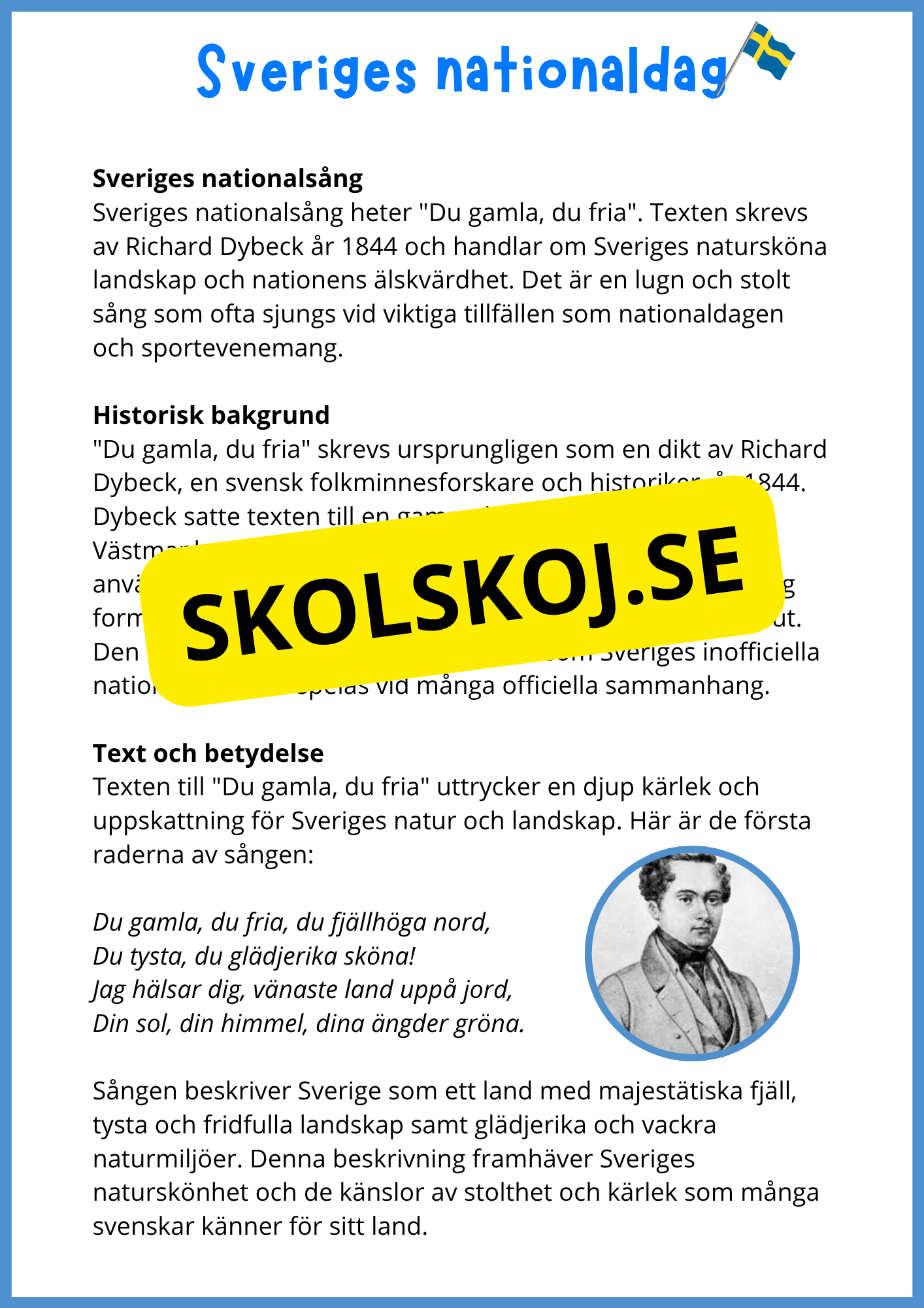 Sveriges nationaldag - Arbetshäfte