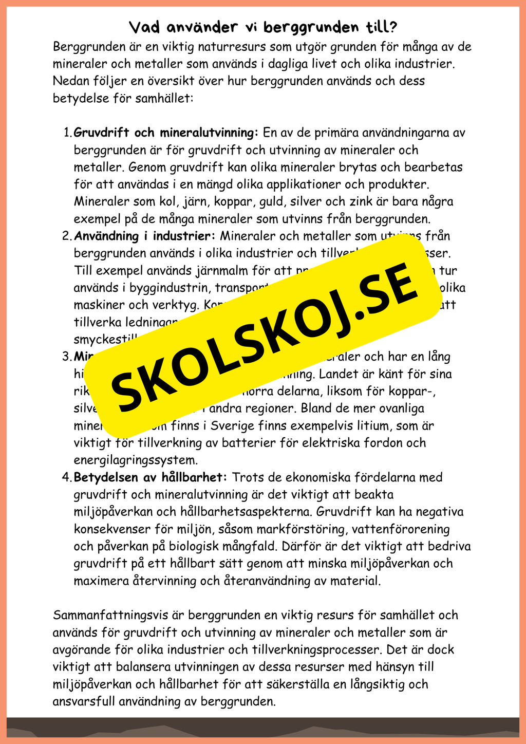 Sveriges naturresurser