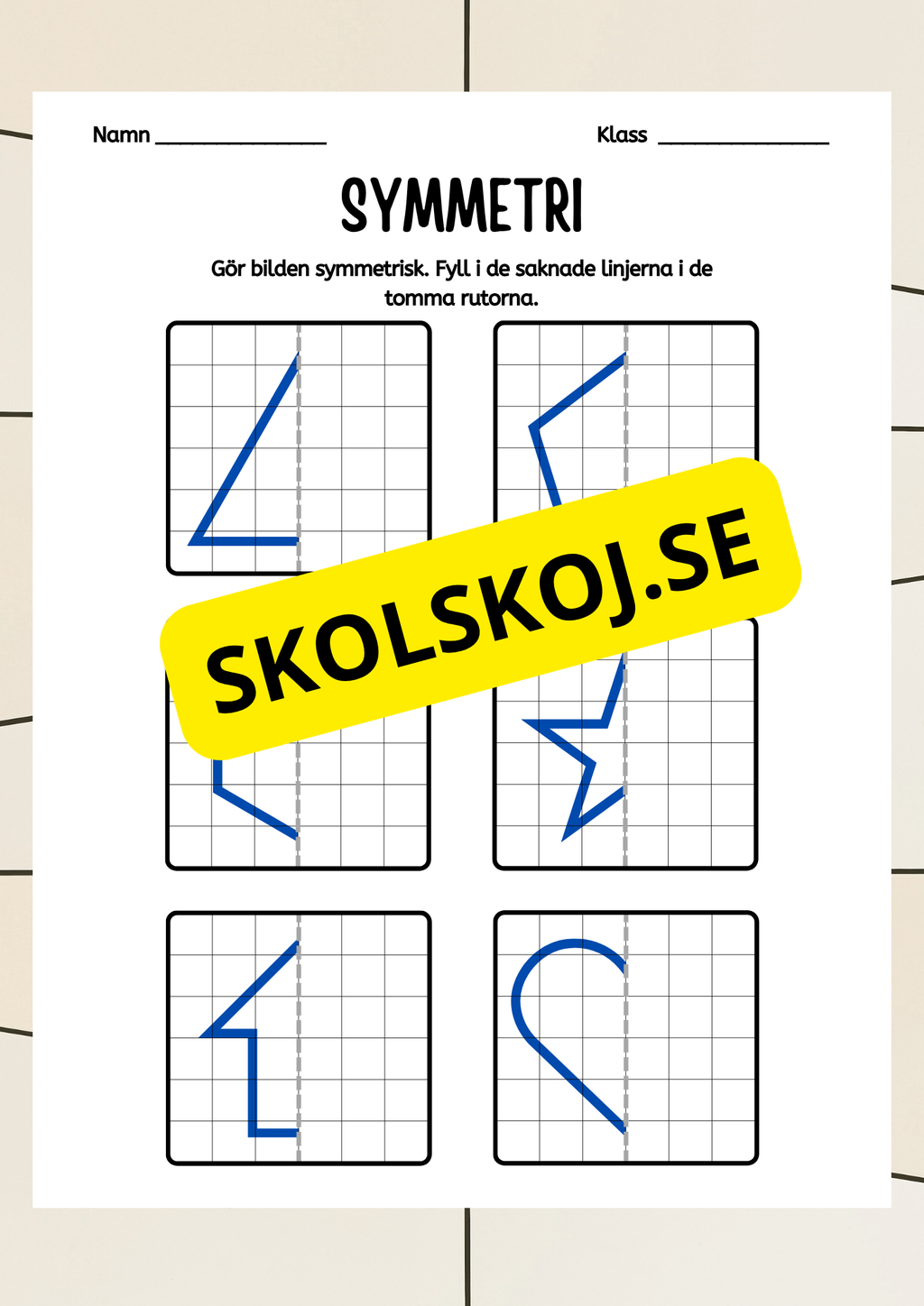 Symmetri - Blandade uppgifter