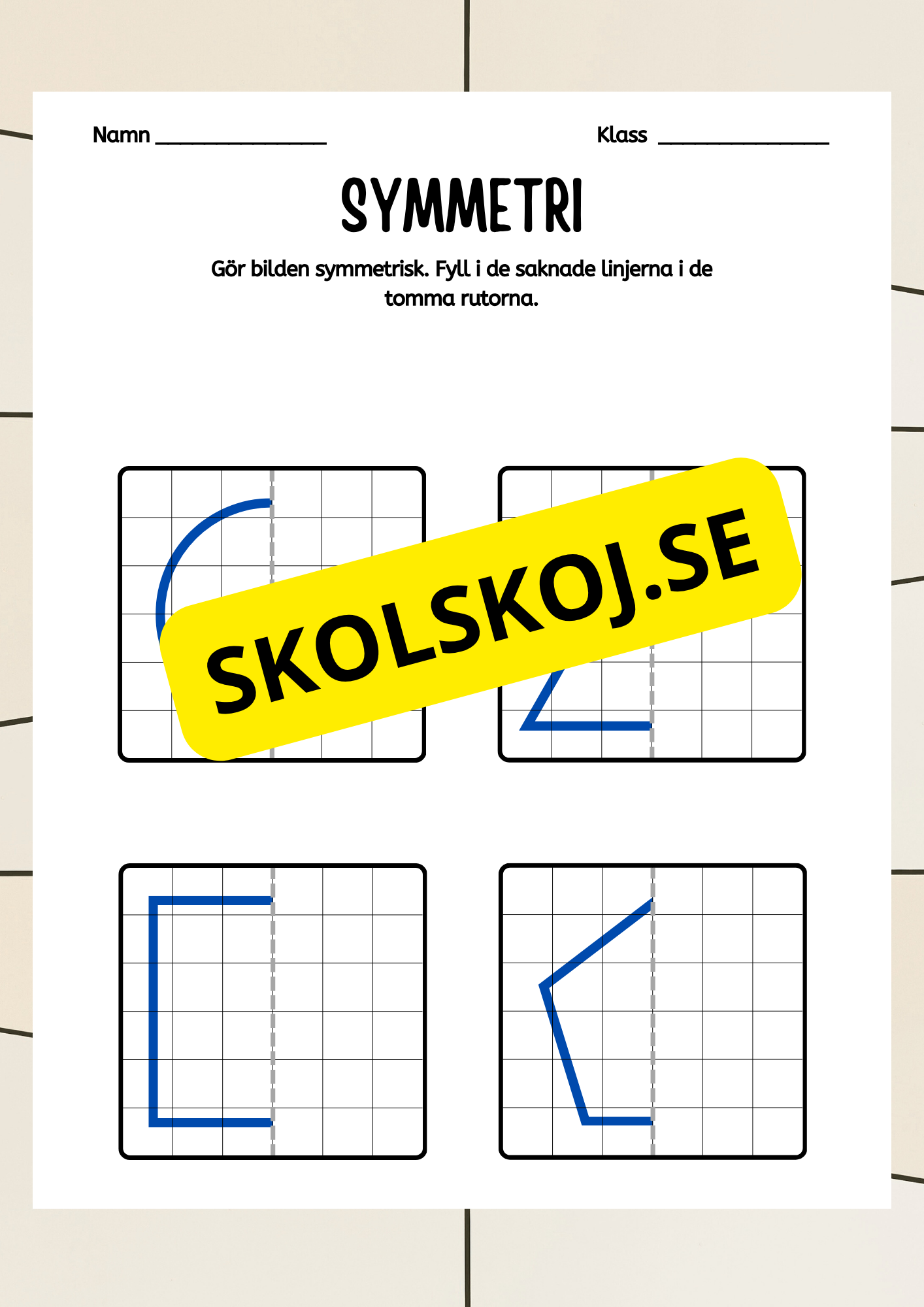Symmetri - Blandade uppgifter