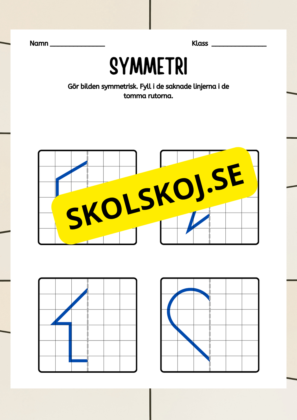 Symmetri - Blandade uppgifter