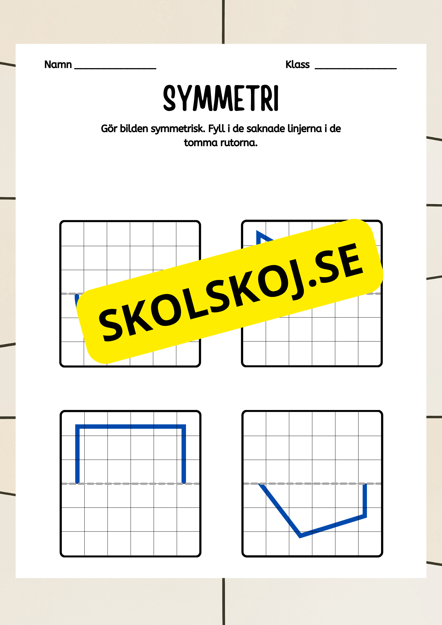 Symmetri - Blandade uppgifter