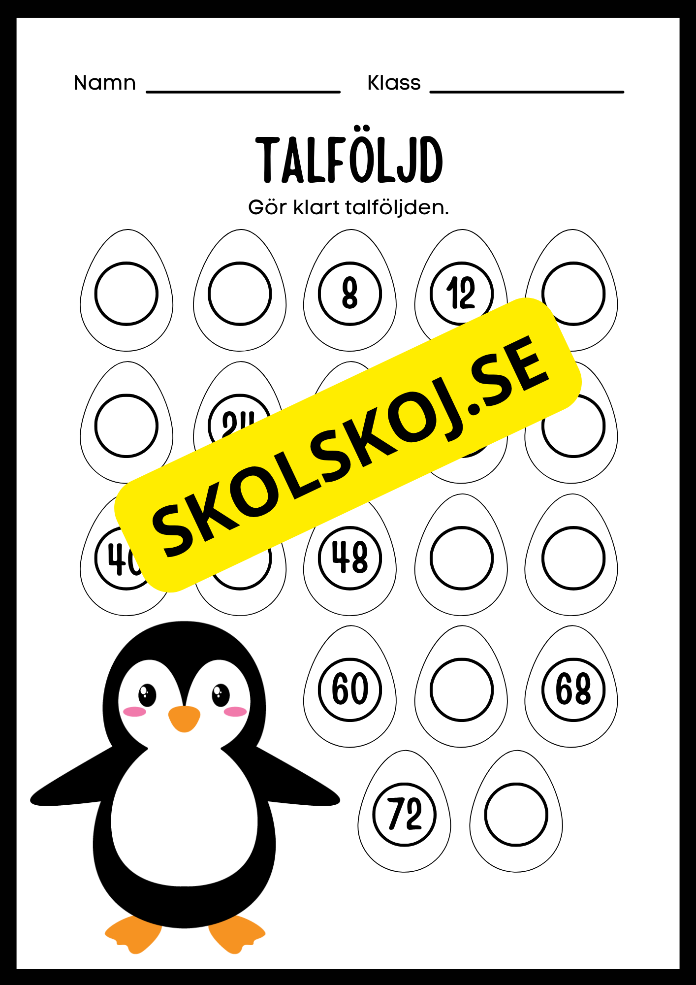 Talföljder - Årskurs 1 - 3