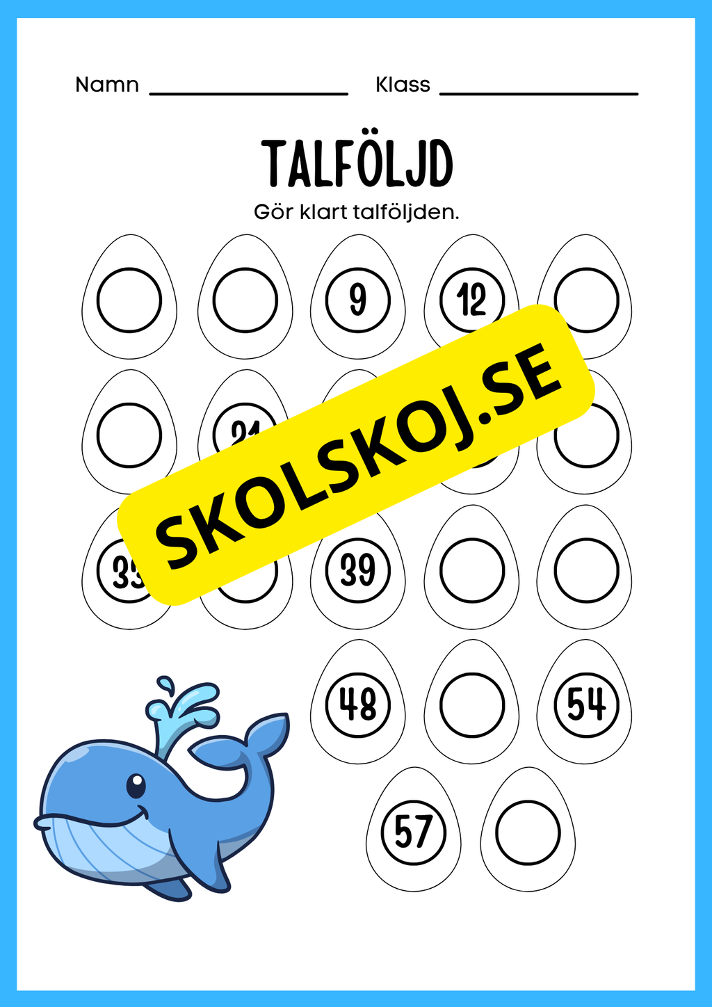 Talföljder - Årskurs 1 - 3