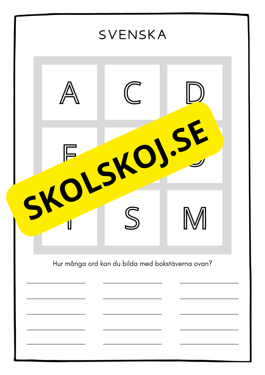 Tillbaka till skolan - Årskurs 1 - 2
