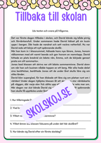 Tillbaka till skolan - Årskurs 3 - 4