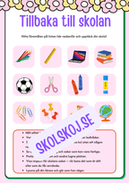 Tillbaka till skolan - Årskurs 3 - 4