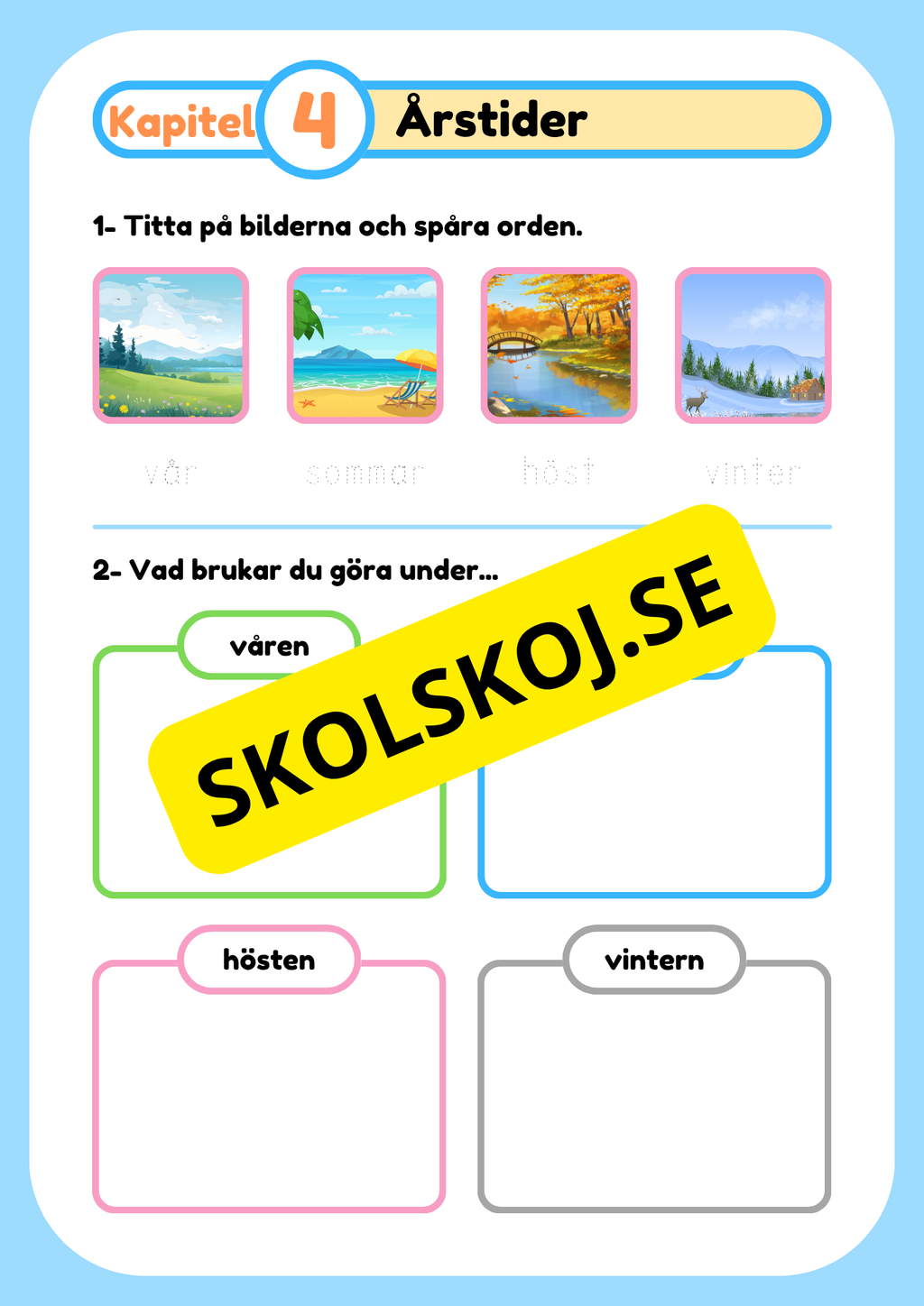 Tillbaka till skolan - Åk 1 - 3