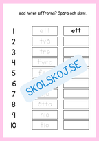 Tillsammans lär vi siffrorna 1 - 10