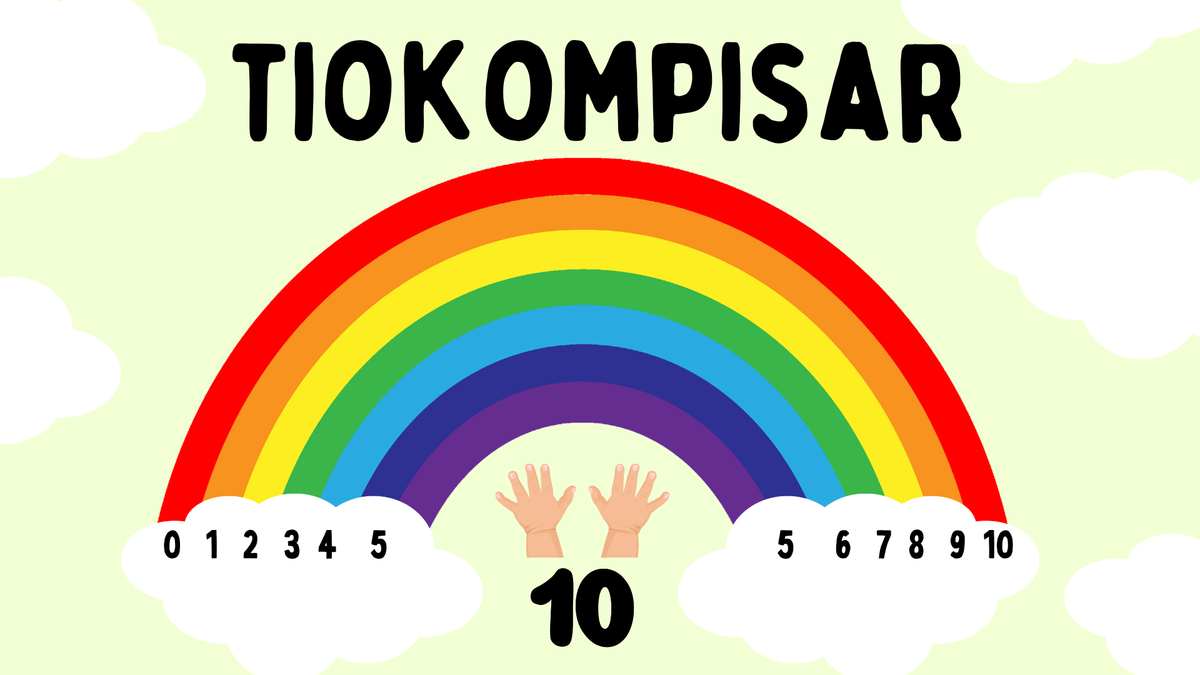 Tiokompisar 0–10 – Färgglad matematikpresentation
