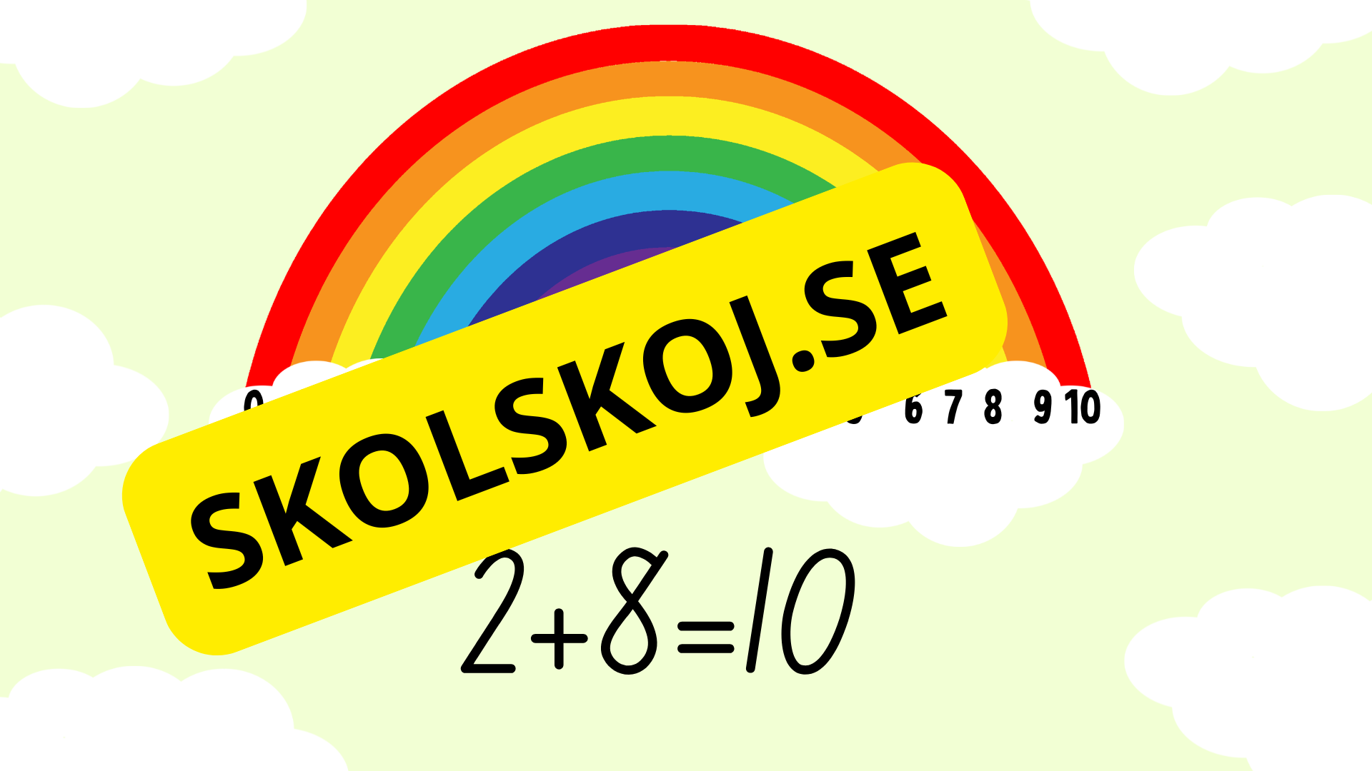 Tiokompisar 0–10 – Färgglad matematikpresentation
