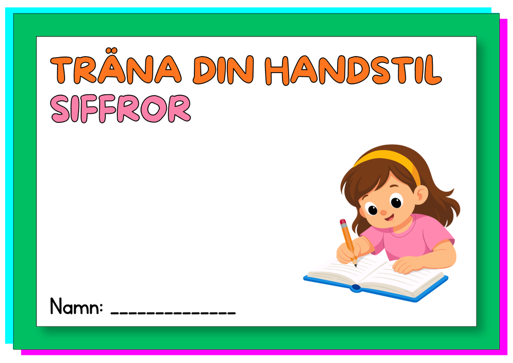 Träna din handstil - Siffror