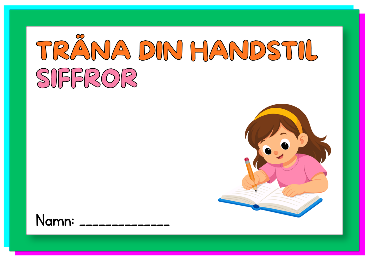 Träna din handstil - Siffror