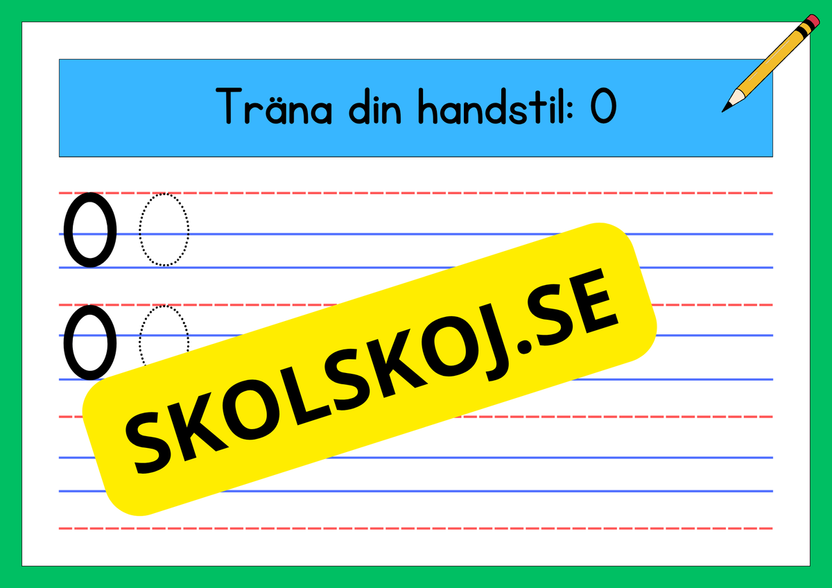 Träna din handstil - Siffror