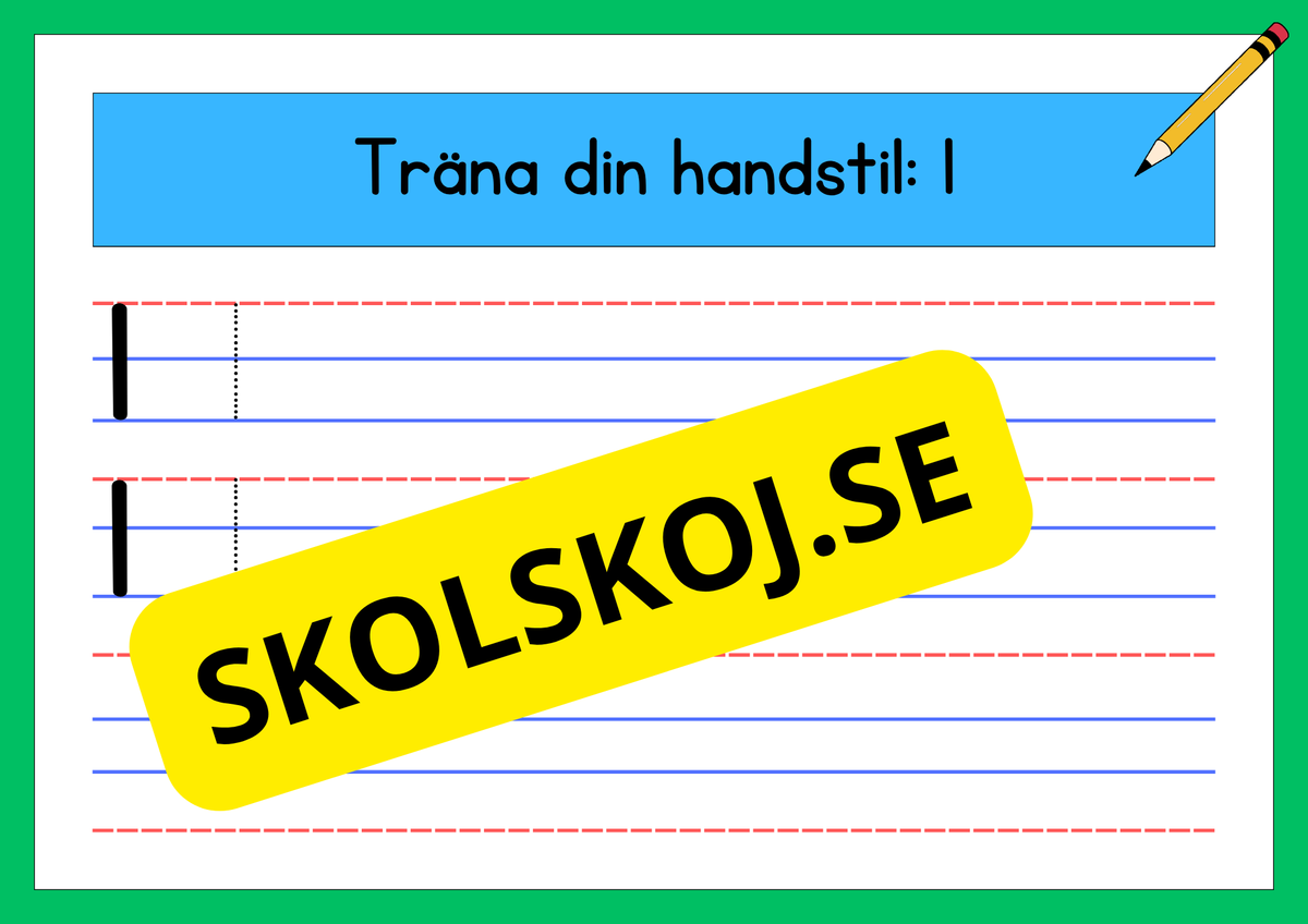 Träna din handstil - Siffror