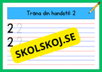 Träna din handstil - Siffror