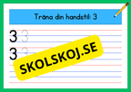 Träna din handstil - Siffror