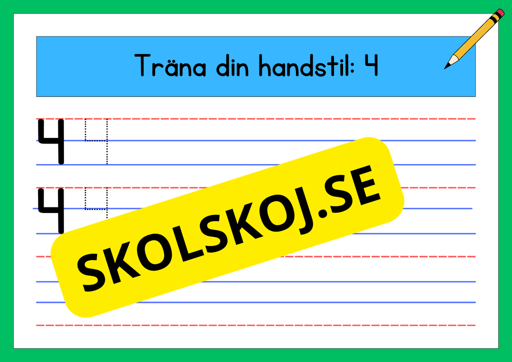 Träna din handstil - Siffror