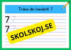 Träna din handstil - Siffror