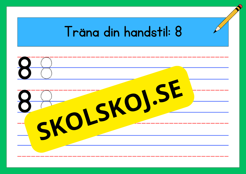 Träna din handstil - Siffror